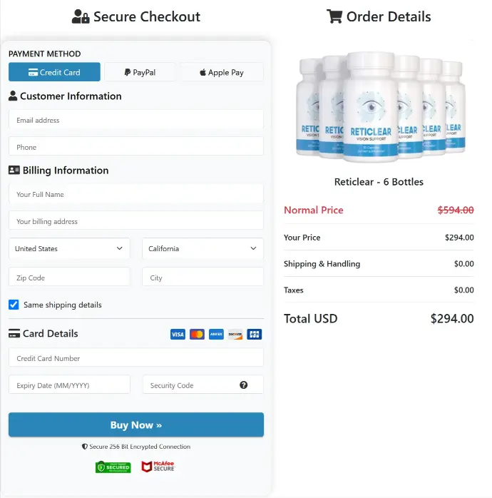 Reticlear-orderpage Reticlear-orderpage